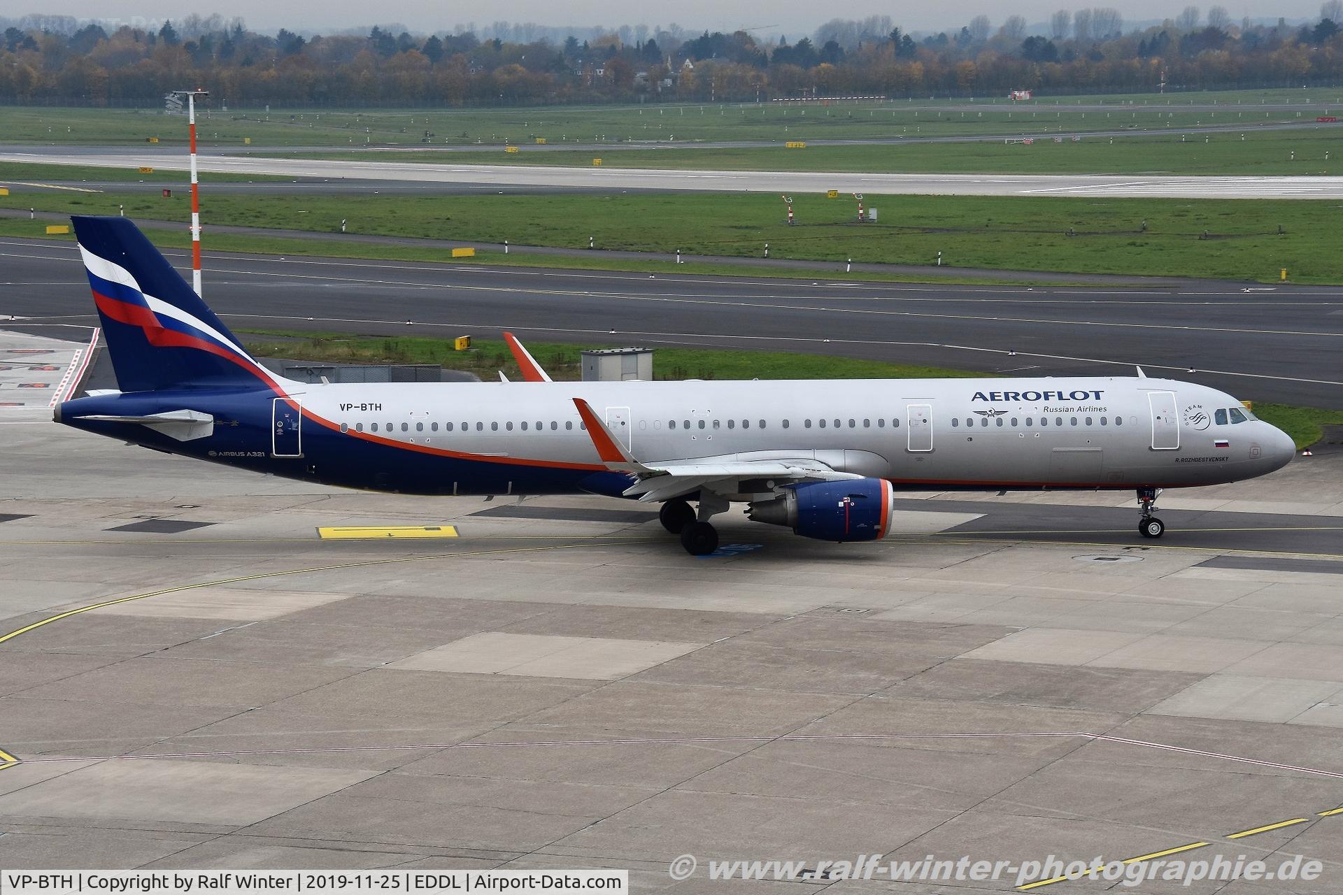 VP-BTH, 2017 Airbus A321-211 C/N 7878, Airbus A321-211(W) - SU AFL Aeroflot 'R. Rozhdestvensky' - 7878 - VP-BTH - 25.11.2019 - DUS