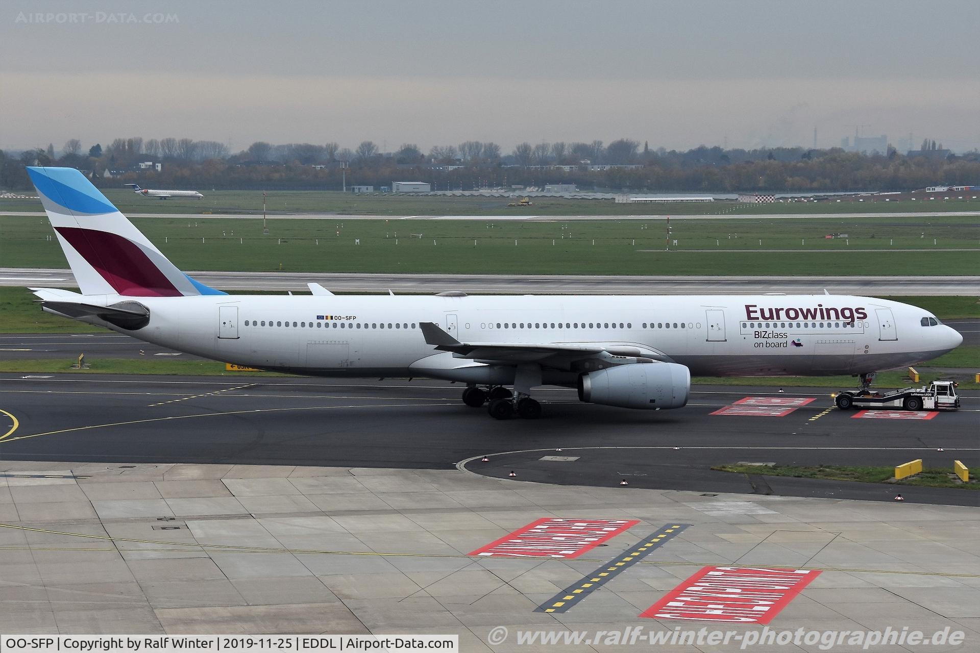 OO-SFP, 2005 Airbus A330-343X C/N 645, Airbus A330-343 - EW EWG Eurowings opby Brussels Airlines - 645 - OO-SFP - 25.11.2019 - DUS