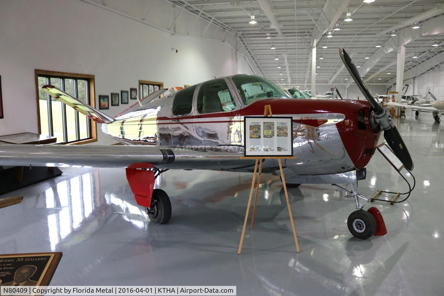 N80409, 1947 Beech 35 Bonanza C/N D-9, Beechcraft Museum 2016
