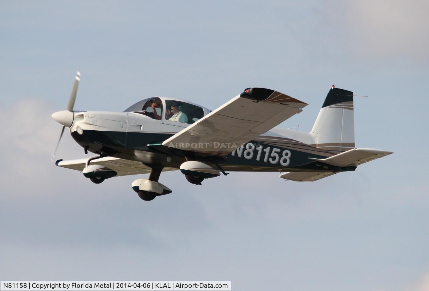 N81158, 1977 Grumman American AA-5B Tiger C/N AA5B0443, SNF LAL 2014