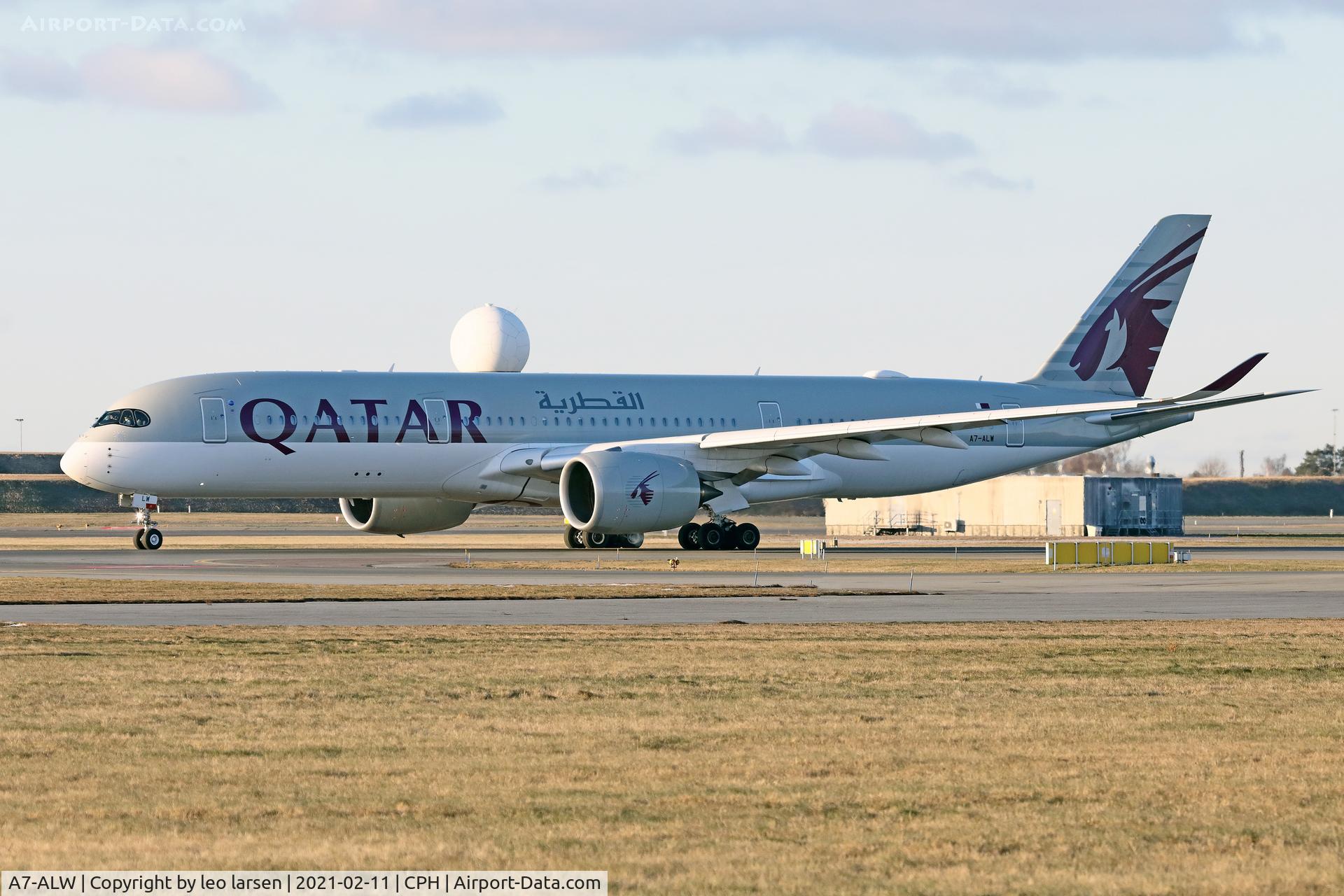 A7-ALW, 2017 Airbus A350-941 C/N 114, Copenhagen 11.2.2021