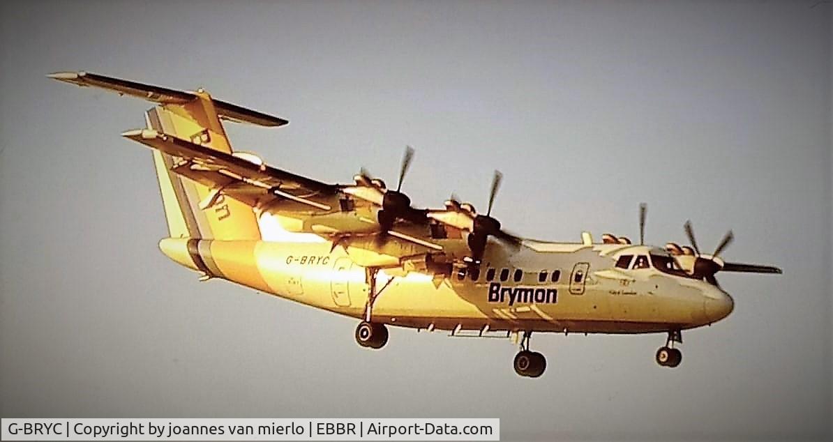 G-BRYC, 1981 De Havilland Canada DHC-7-110 Dash 7 C/N 054, Scan from slide '90s