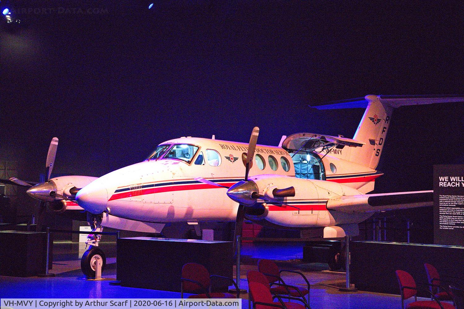 VH-MVY, 1989 Beech B200 King Air C/N BB-1324, Retired to the RFDS Visitor centre Dubbo NSW. It is well worth a visit. June 2020