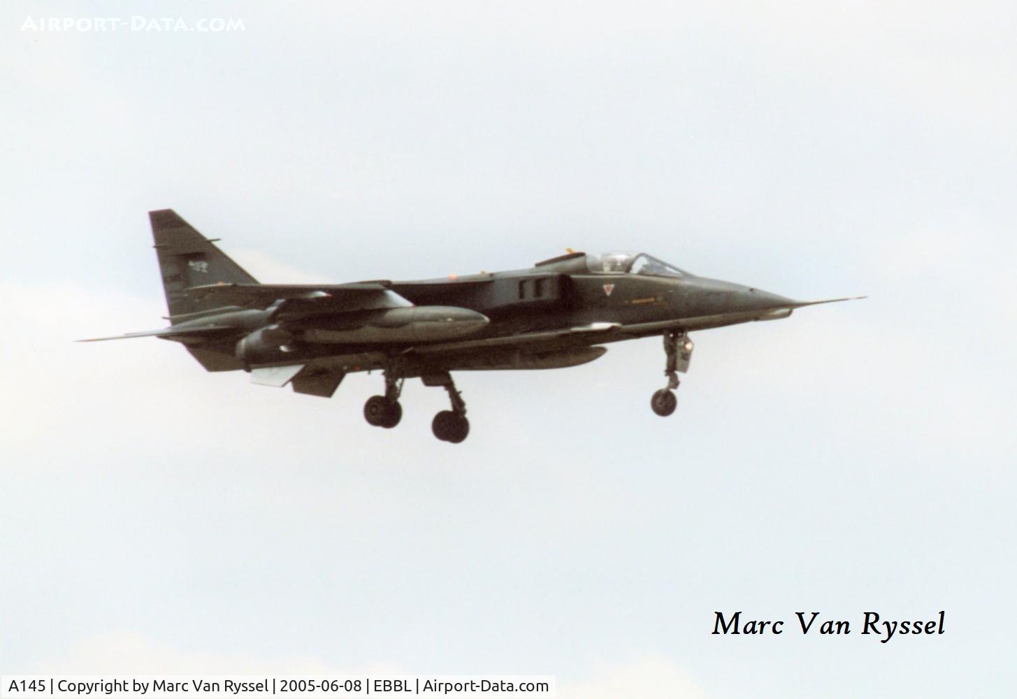 A145, Sepecat Jaguar A C/N A145, A145  coded 7-HG at Kleine Brogel.