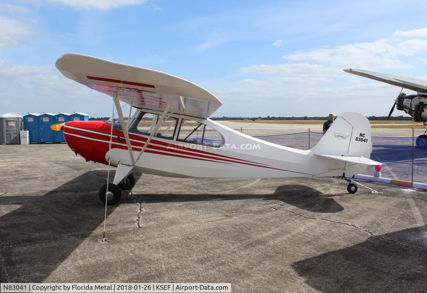N83041, 1946 Champion Aeronca 7AC C/N 7AC-1698, Sebring 2018