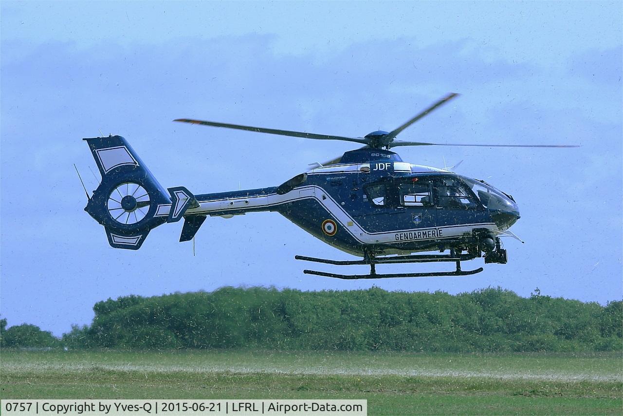 0757, 2009 Eurocopter EC-135T-2 C/N 0757, Eurocopter EC-135T-2, Landing, Lanvéoc-Poulmic Naval Air Base (LFRL) Open day 2015
