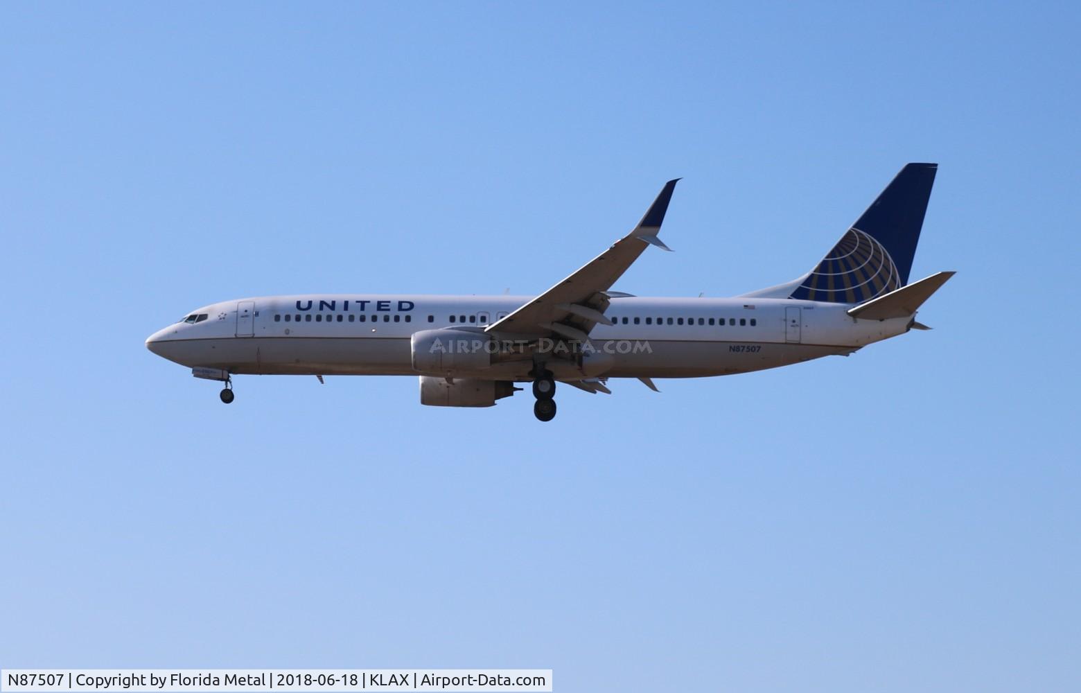 N87507, 2008 Boeing 737-824 C/N 31637, LAX Spotting 2018