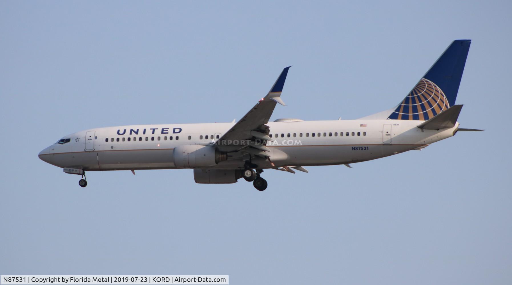 N87531, 2011 Boeing 737-824 C/N 39999, ORD spotting 2019