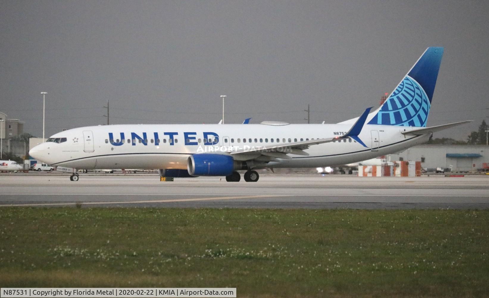 N87531, 2011 Boeing 737-824 C/N 39999, MIA spotting 2020