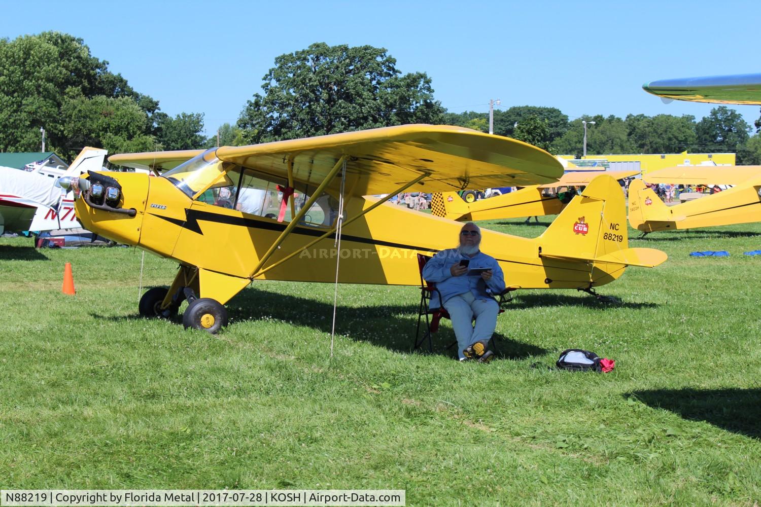 N88219, Piper J3C-65 Cub Cub C/N 15836, EAA OSH 2017