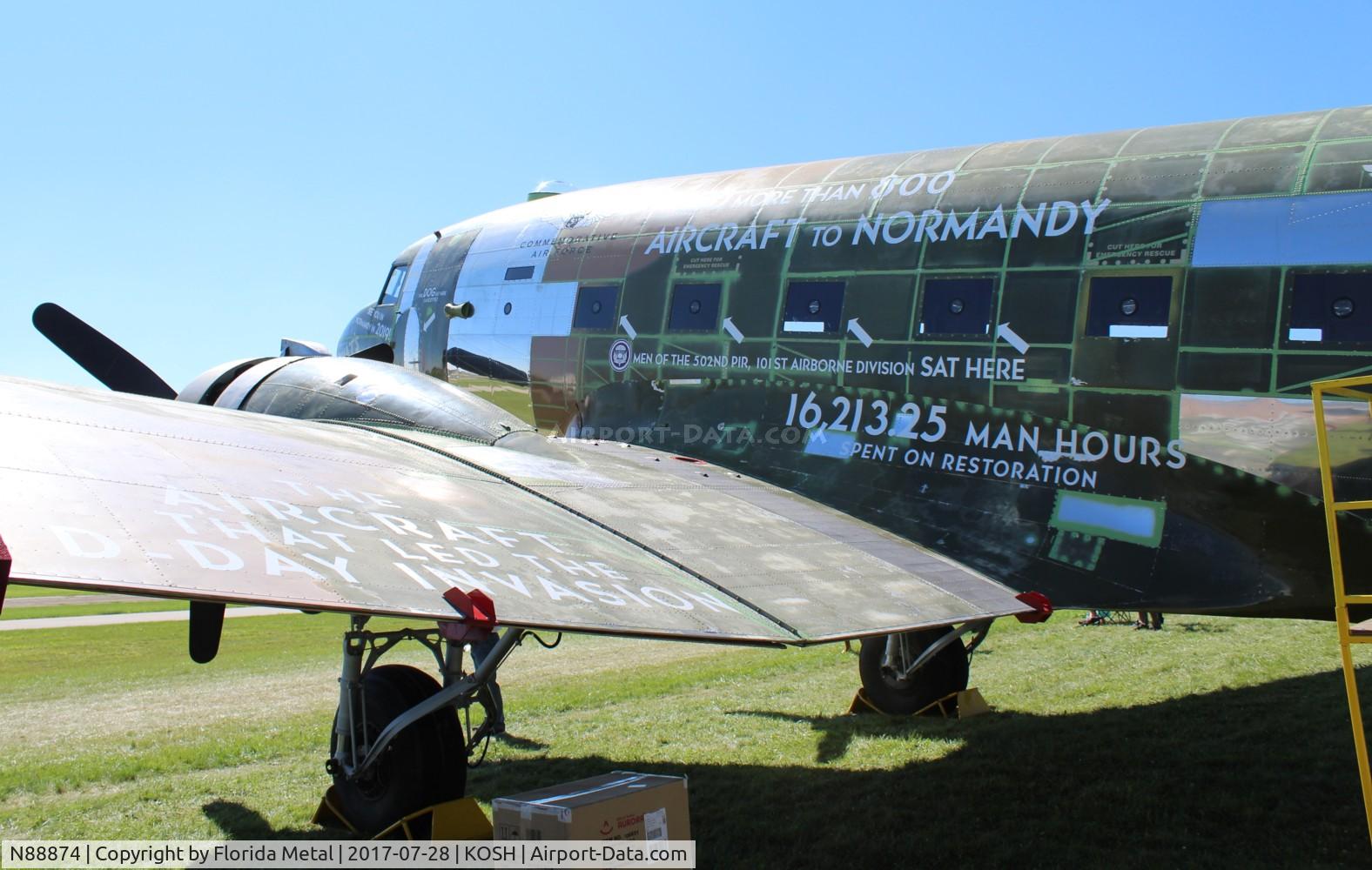 N88874, 1944 Douglas DC3C (C-47A) C/N 12693, EAA OSH 2017