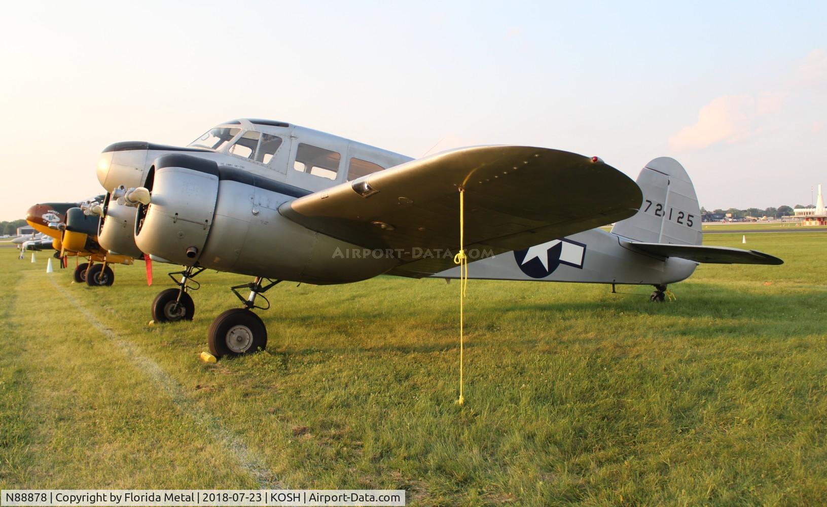 N88878, 1943 Cessna UC-78C (T-50) Bobcat C/N 4121, EAA OSH 2018