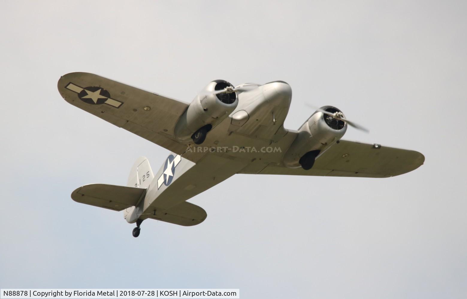 N88878, 1943 Cessna UC-78C (T-50) Bobcat C/N 4121, EAA OSH 2018