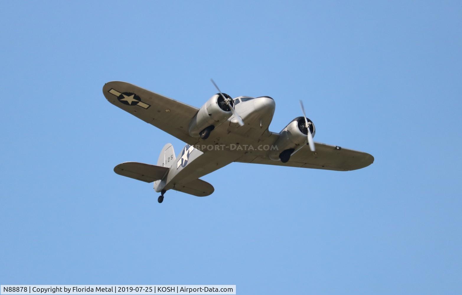 N88878, 1943 Cessna UC-78C (T-50) Bobcat C/N 4121, EAA OSH 2019