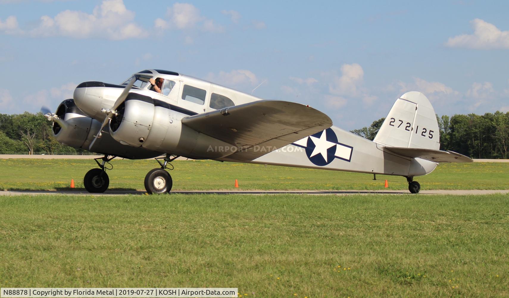 N88878, 1943 Cessna UC-78C (T-50) Bobcat C/N 4121, EAA OSH 2019