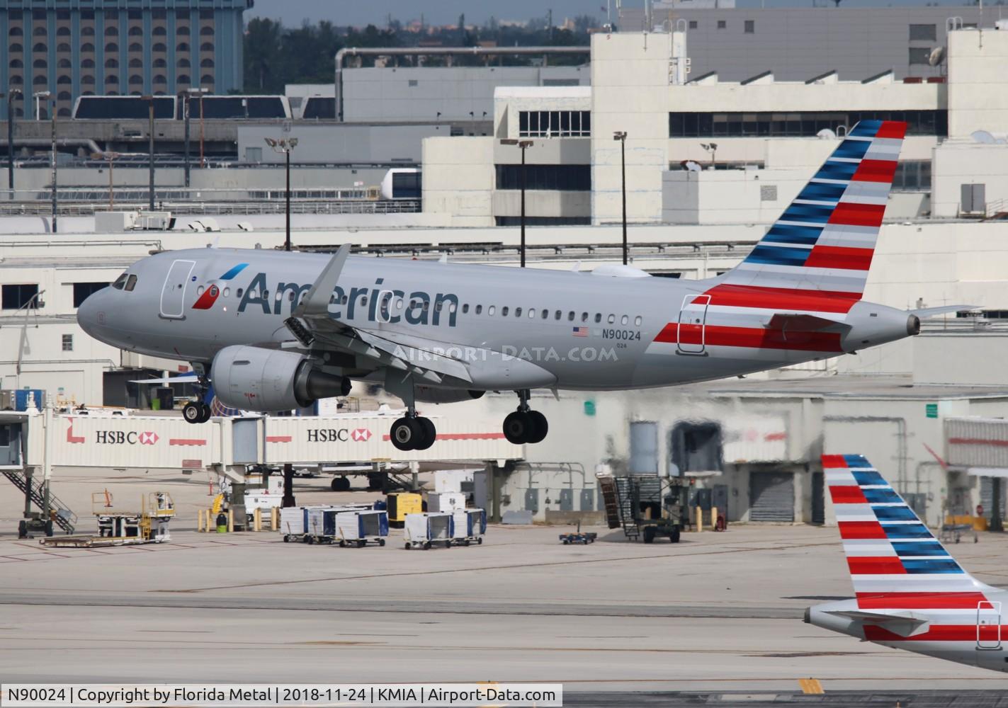 N90024, 2014 Airbus A319-115 C/N 6384, MIA spotting 2018