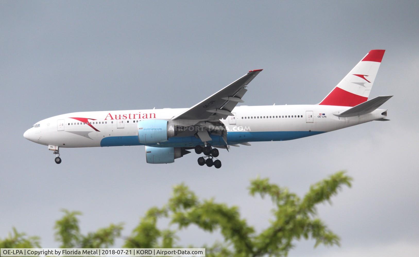 OE-LPA, 1997 Boeing 777-2Z9/ER C/N 28698, ORD spotting 2018
