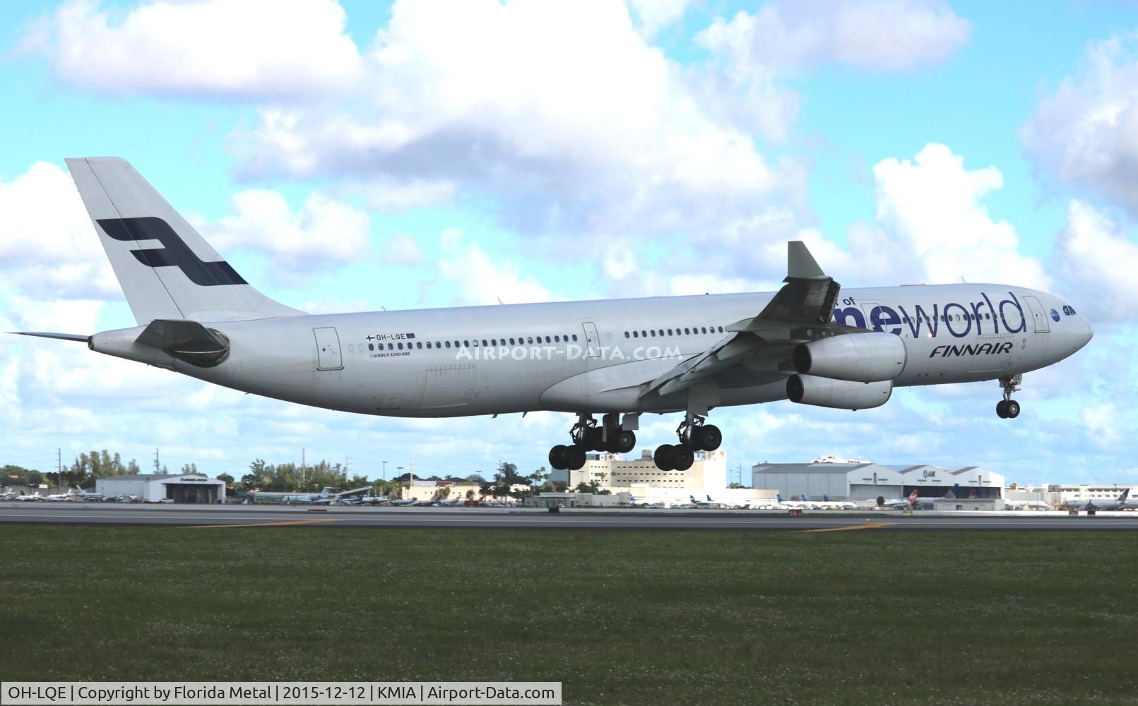 OH-LQE, 2008 Airbus A340-313E C/N 938, MIA Spotting 2015