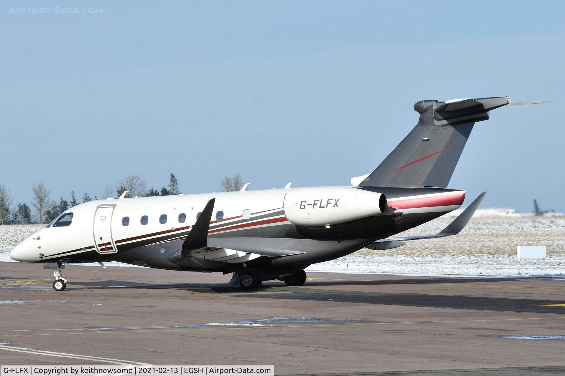 G-FLFX, 2019 Embraer EMB-550 Praetor 600 C/N 55020122, Arriving at Norwich.
