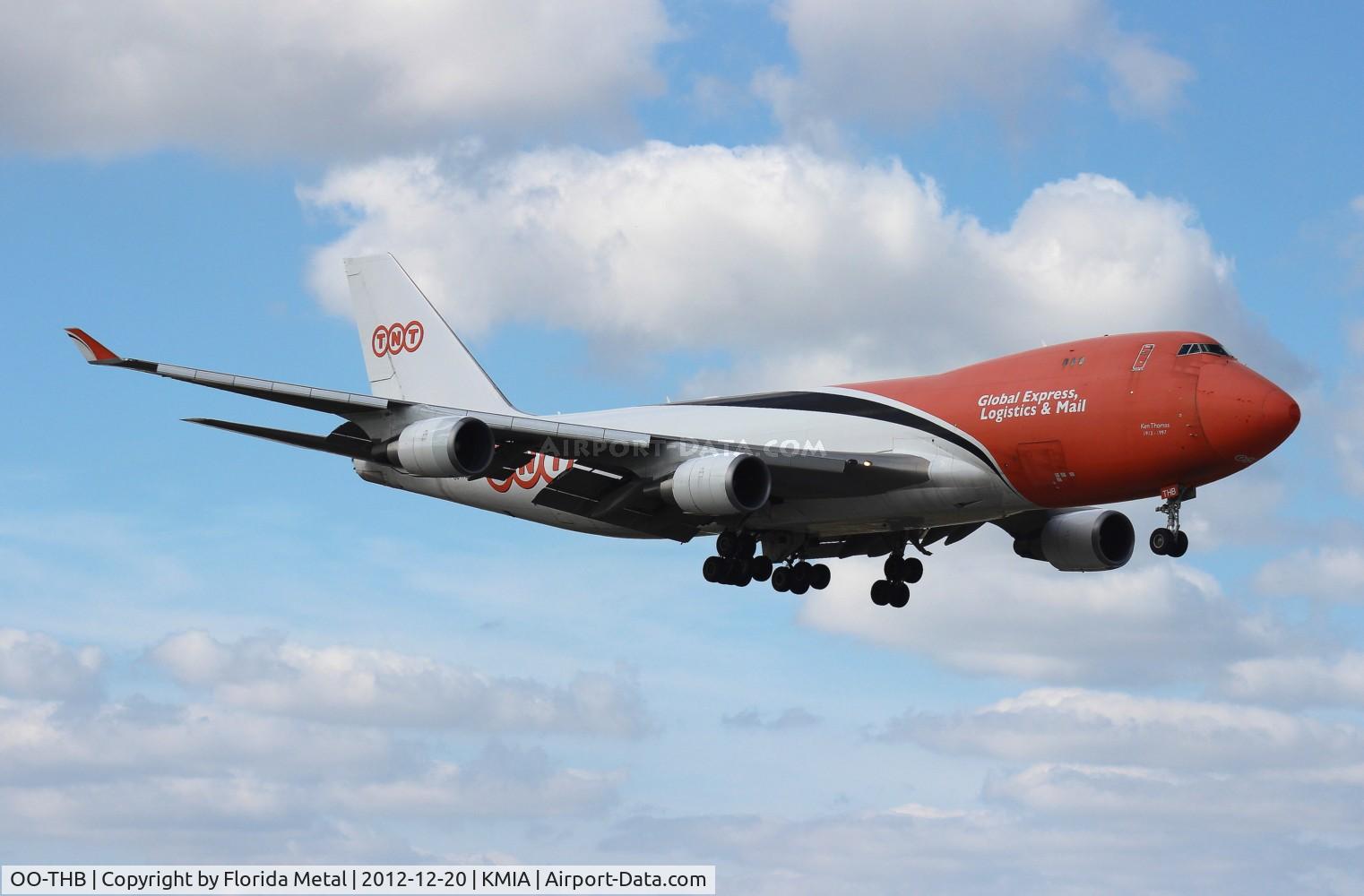 OO-THB, 2007 Boeing 747-4HAERF C/N 35234, MIA spotting 2012