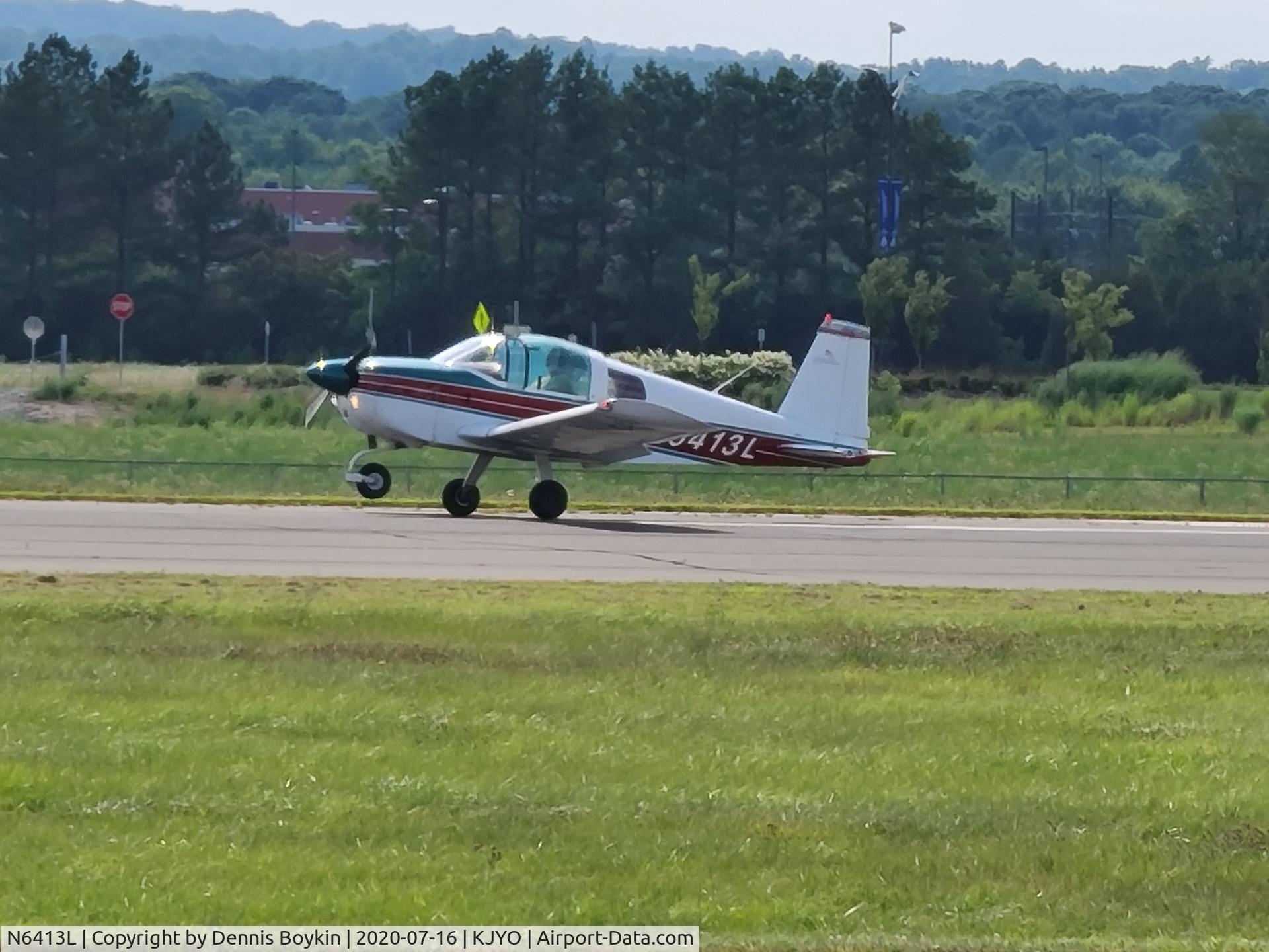 N6413L, 1972 American Aviation AA-1A Trainer C/N AA1A-0413, Arrival at Leesburg after purchase