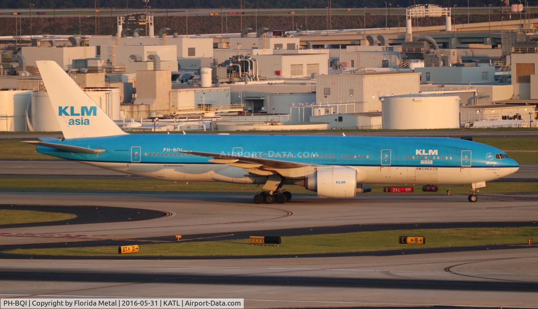 PH-BQI, 2004 Boeing 777-206/ER C/N 33714, ATL spotting 2016