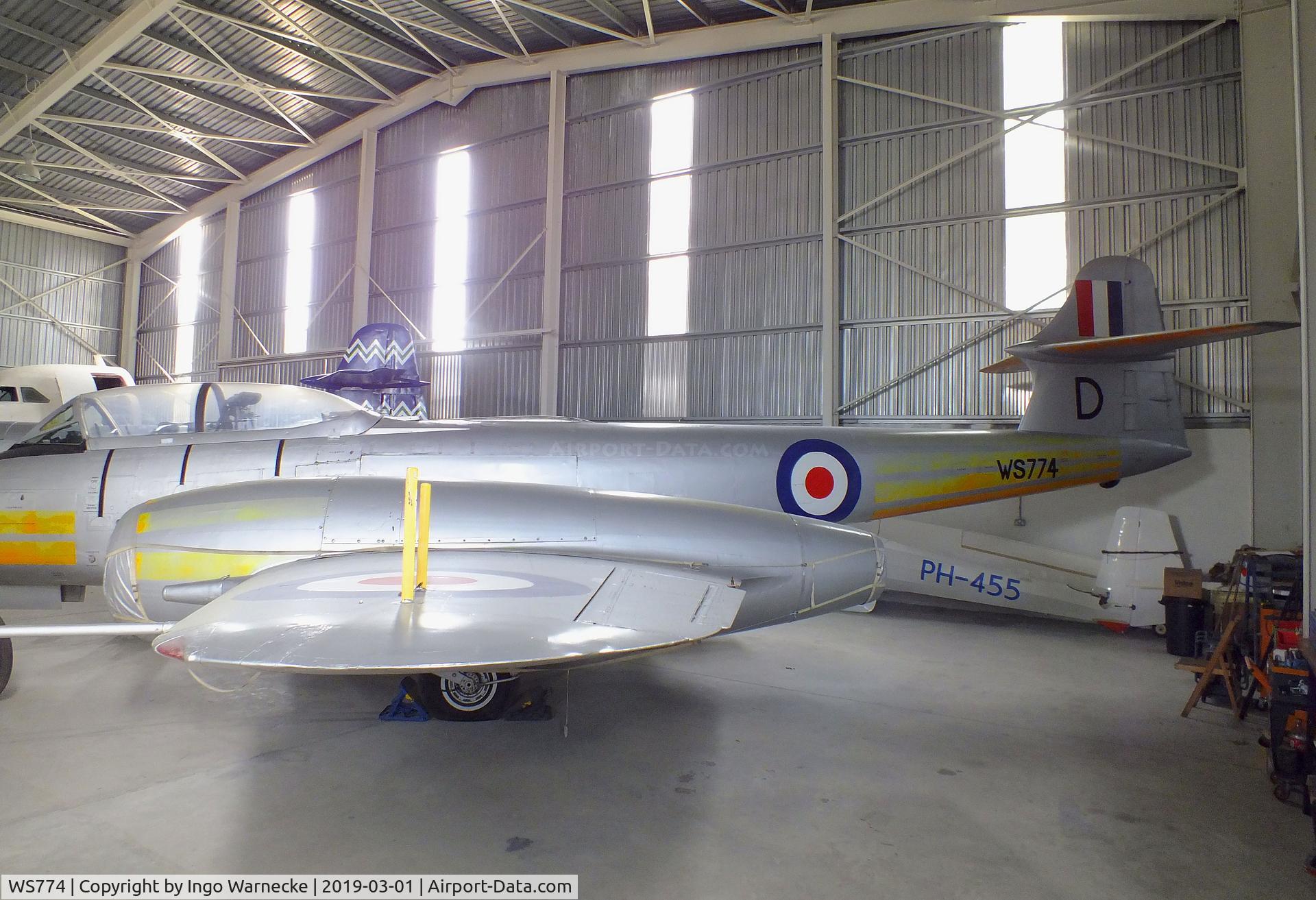 WS774, 1954 Gloster Meteor NF(T).14 C/N Not found WS774, Gloster (Armstrong Whitworth) Meteor NF(T)14 at the Malta Aviation Museum, Ta' Qali