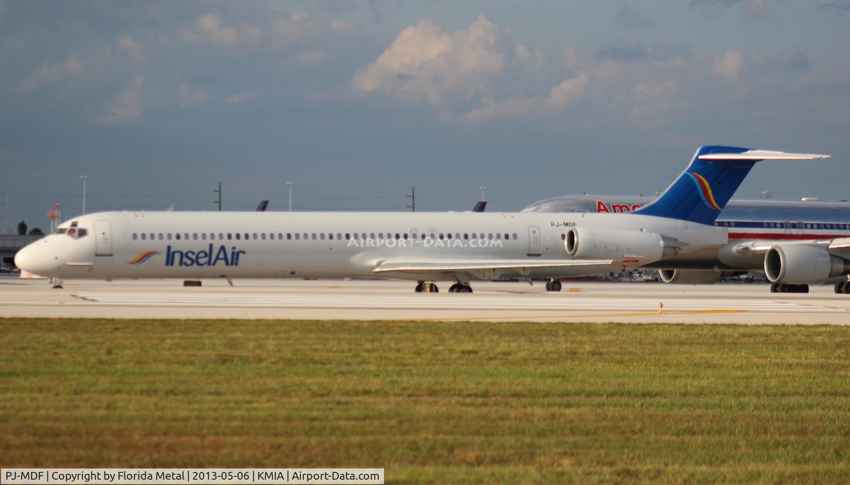 PJ-MDF, 1991 McDonnell Douglas MD-83 (DC-9-83) C/N 53014, MIA spotting 2013