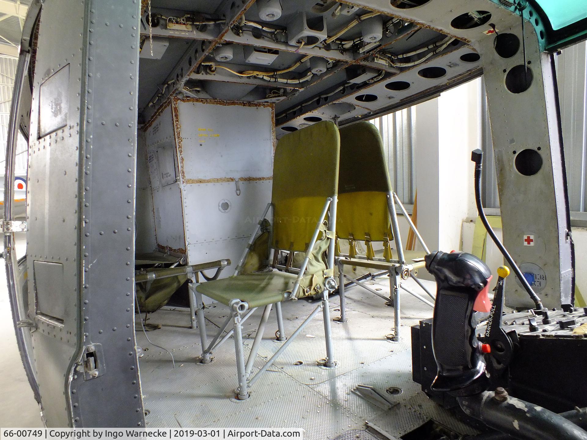 66-00749, 1966 Bell UH-1H Iroquois C/N 5232, Bell UH-1H Iroquois (minus rotors, painted to represent a UH-1D of german borderguards for movie purposes) at the Malta Aviation Museum, Ta' Qali  #i