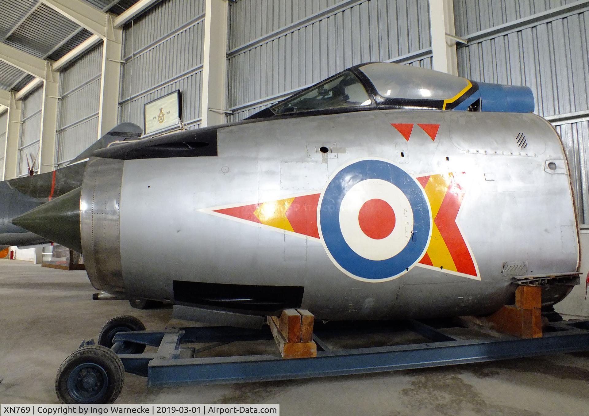 XN769, 1962 English Electric Lightning F.2 C/N 95122, English Electric (BAC) Lightning F2 (cockpit section only) at the Malta Aviation Museum, Ta' Qali