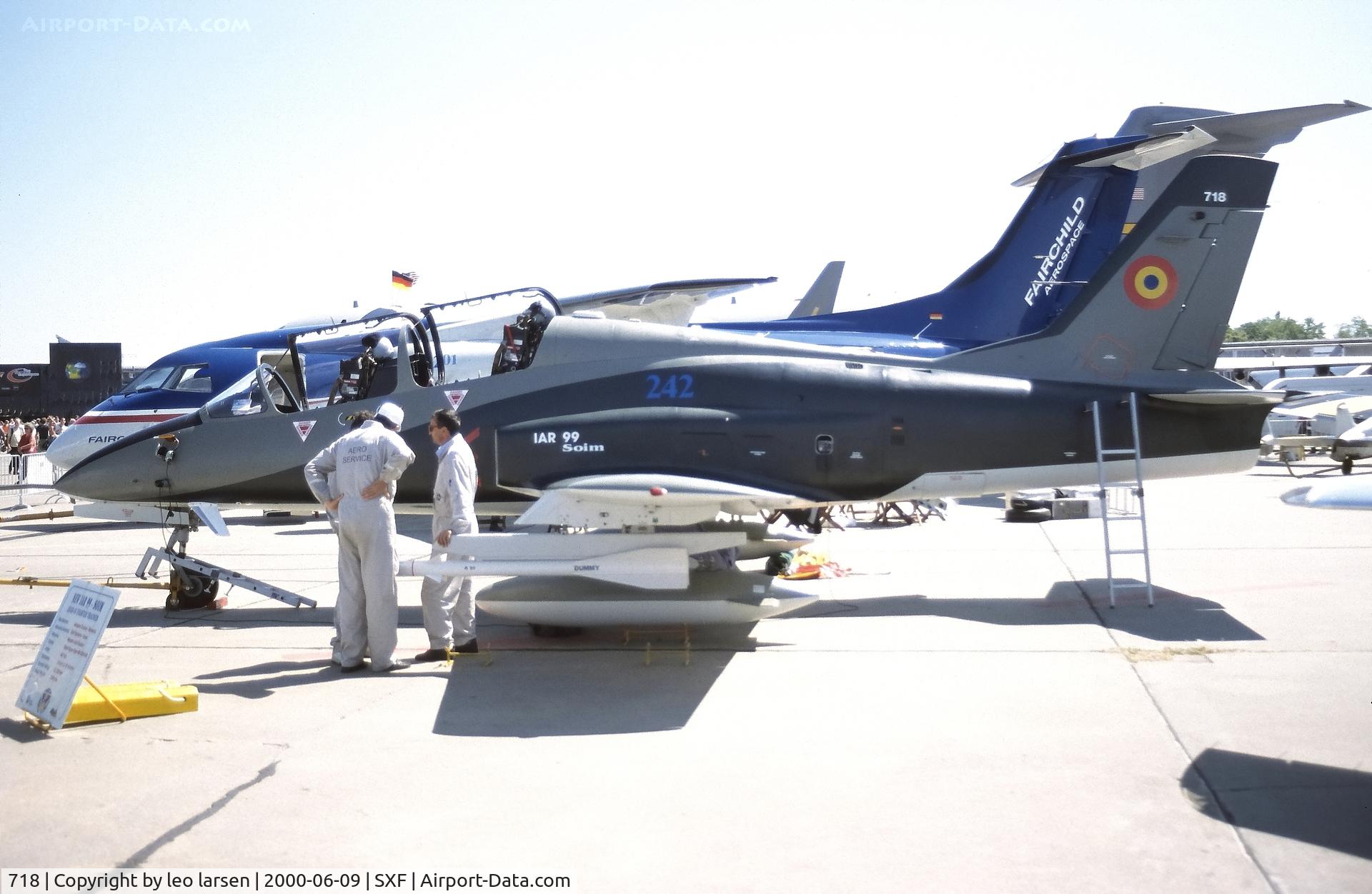 718, 1997 IAR IAR-99 Soim C/N 18, Berlin Air Show 9.6.2000.Aircraft crashed 23.8.12 at Craiova Romania