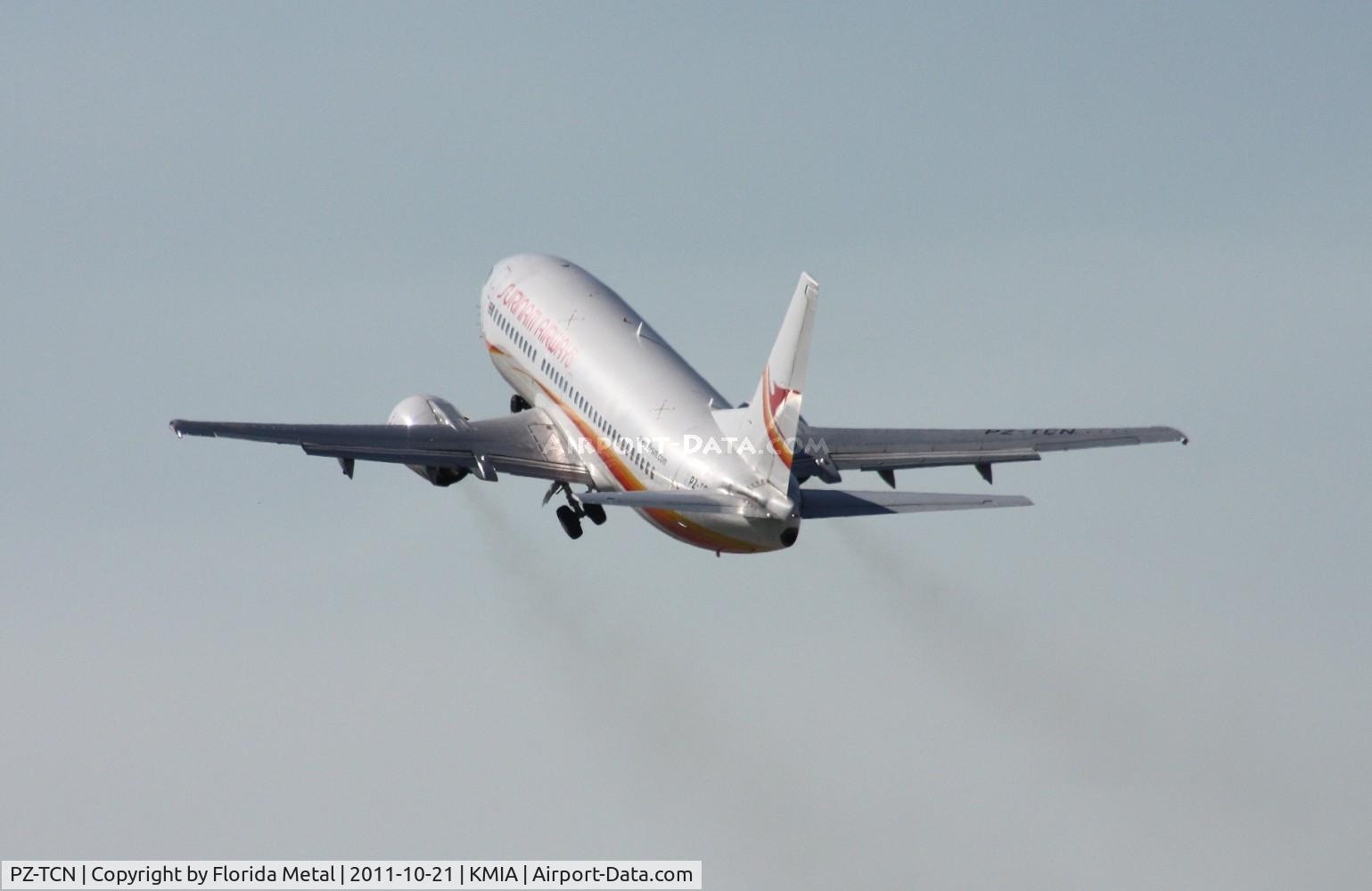 PZ-TCN, 1997 Boeing 737-36N C/N 28668, MIA spotting 2011