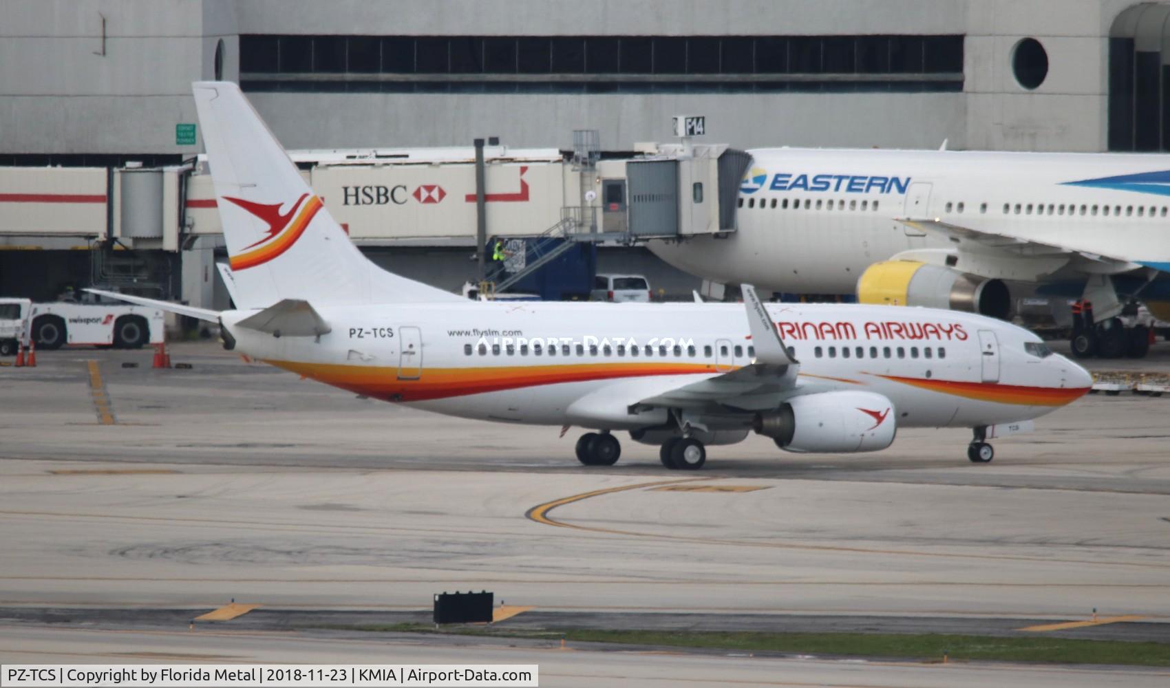 PZ-TCS, 2005 Boeing 737-79L C/N 34538, MIA spotting 2018
