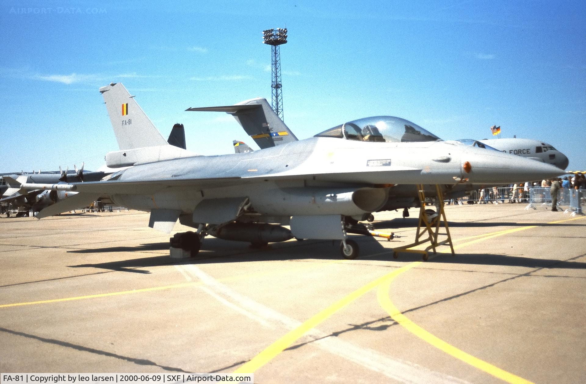 FA-81, SABCA F-16AM Fighting Falcon C/N 6H-81, Berlin Air Show 9.6.2000