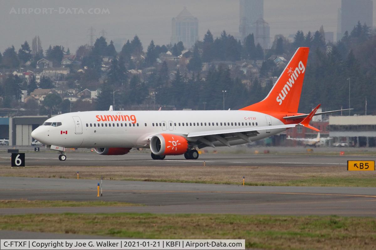 C-FTXF, 2019 Boeing 737-8 MAX C/N 43303, New 737 MAX 8 for Sunwing seen after a pre-delivery test.