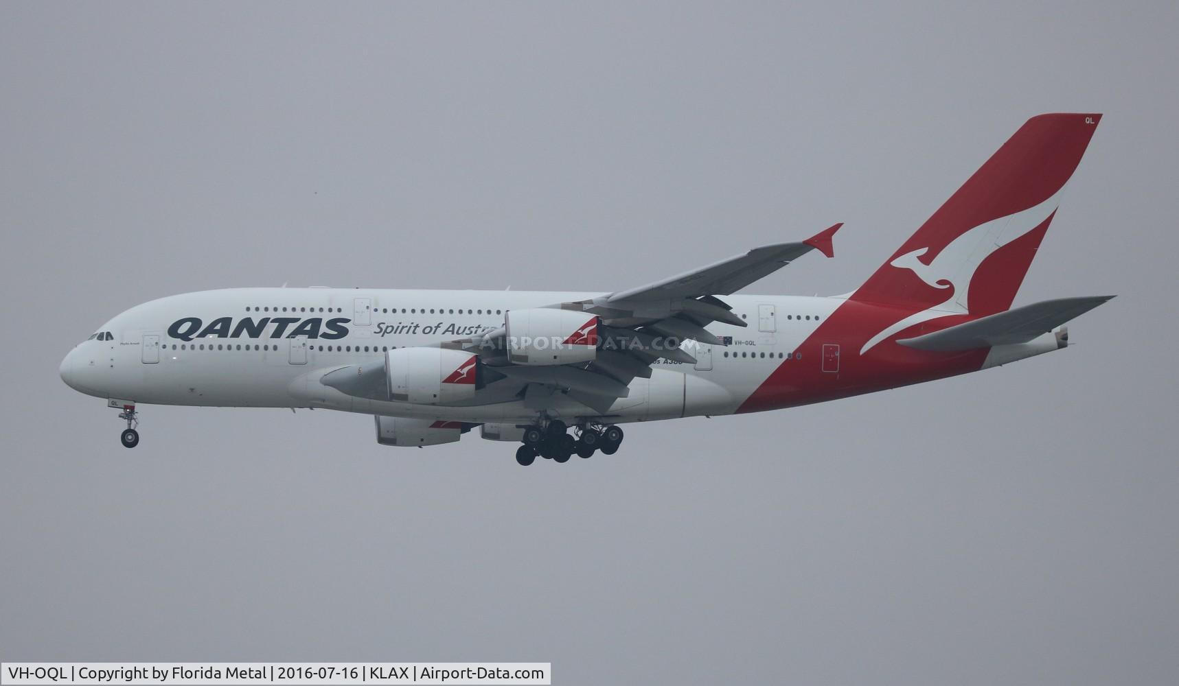 VH-OQL, 2011 Airbus A380-842 C/N 074, LAX Spotting 2016