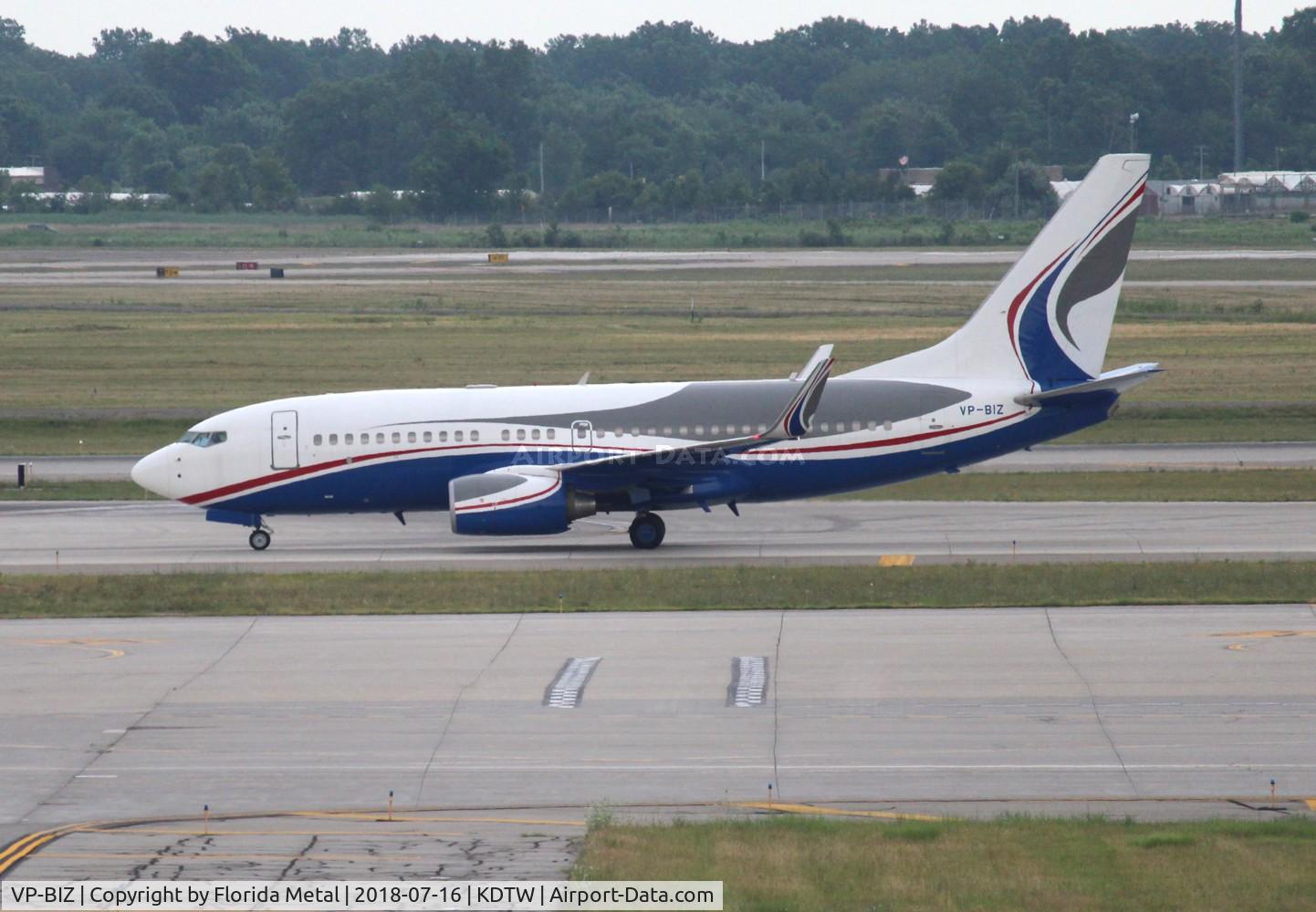 VP-BIZ, 2005 Boeing 737-7AU BBJ C/N 34477, DTW spotting 2018
