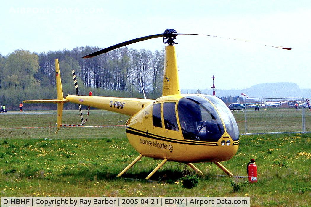 D-HBHF, 2002 Robinson R44 Raven C/N 1184, D-HBHF   Robinson R-44 Raven [1184] (Bodensee Helicopter) Friedrichshafen~D 21/04/2005