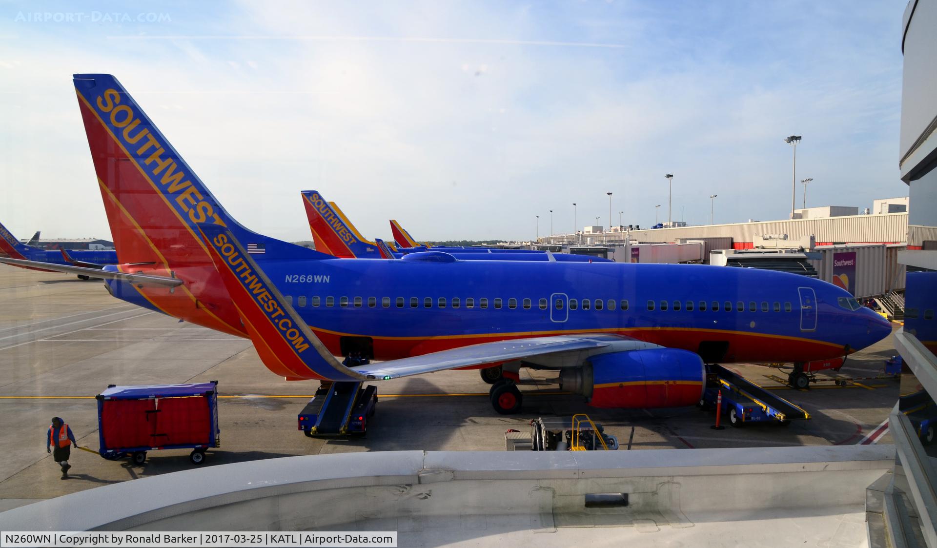 N260WN, 2006 Boeing 737-7H4 C/N 32518, At the gate Atlanta