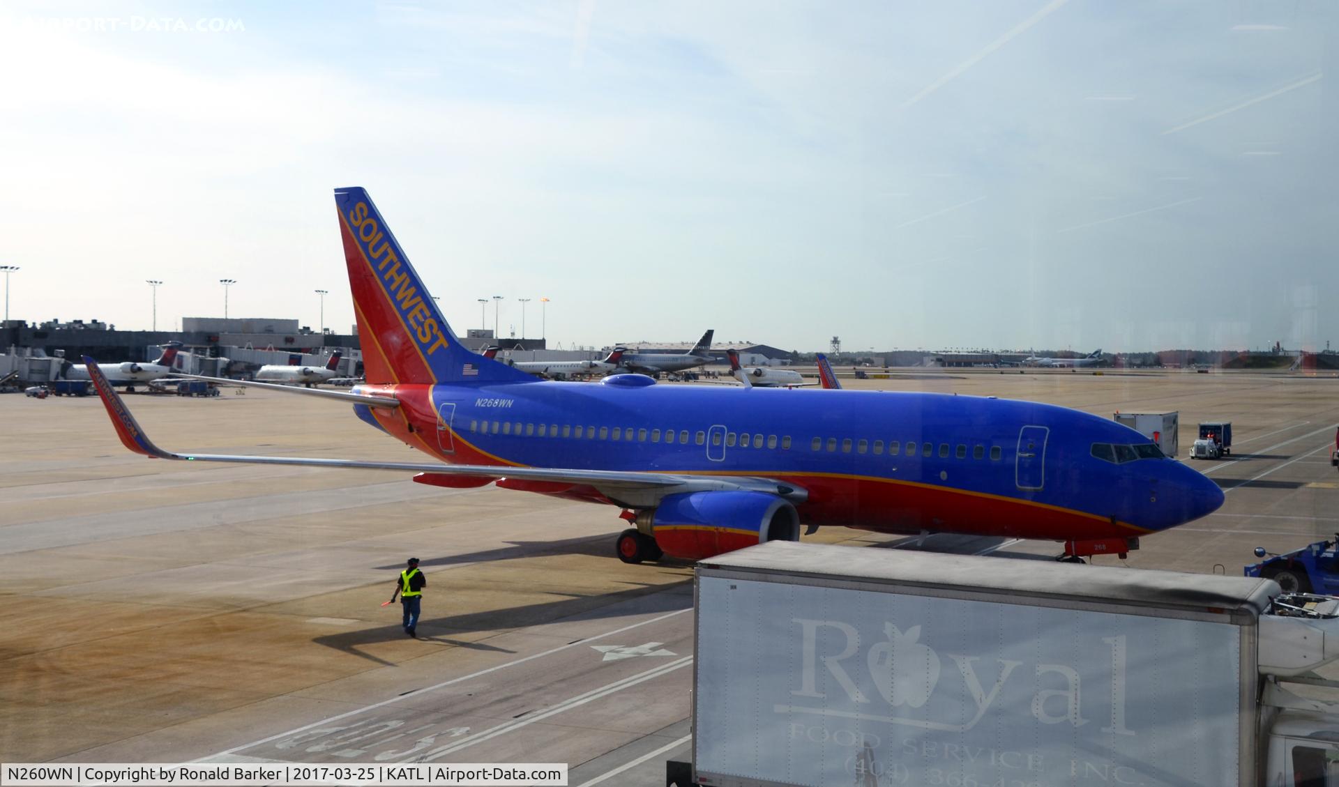N260WN, 2006 Boeing 737-7H4 C/N 32518, Pushback Atlanta