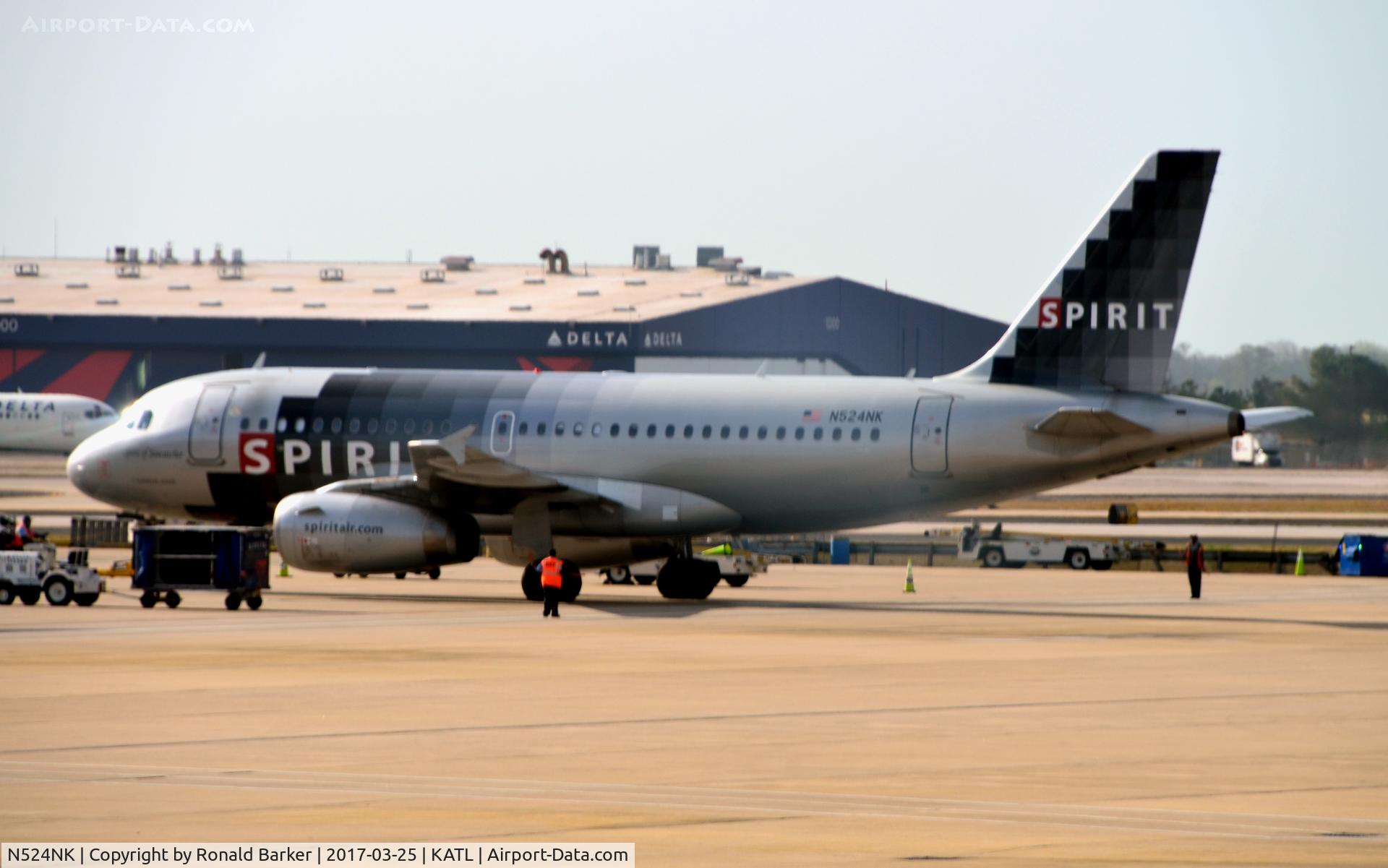 N524NK, 2006 Airbus A319-132 C/N 2929, Pushback Atlanta