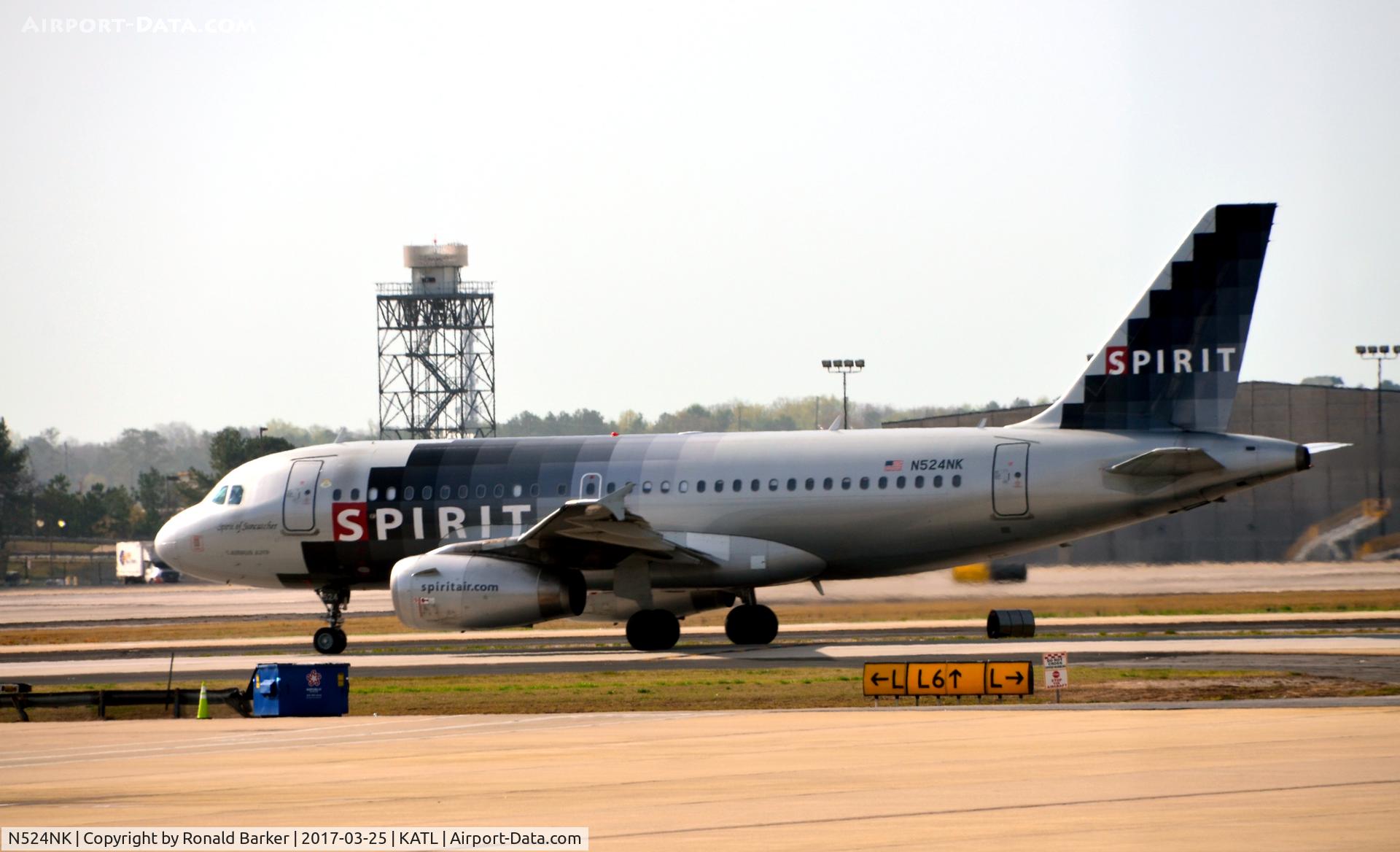 N524NK, 2006 Airbus A319-132 C/N 2929, Taxi Atlanta