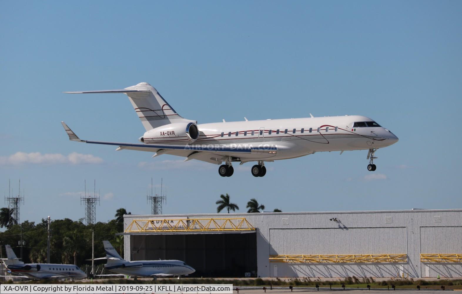 XA-OVR, 2013 Bombardier BD 700-1A10 Global 6000 C/N 9564, FLL spotting 2019