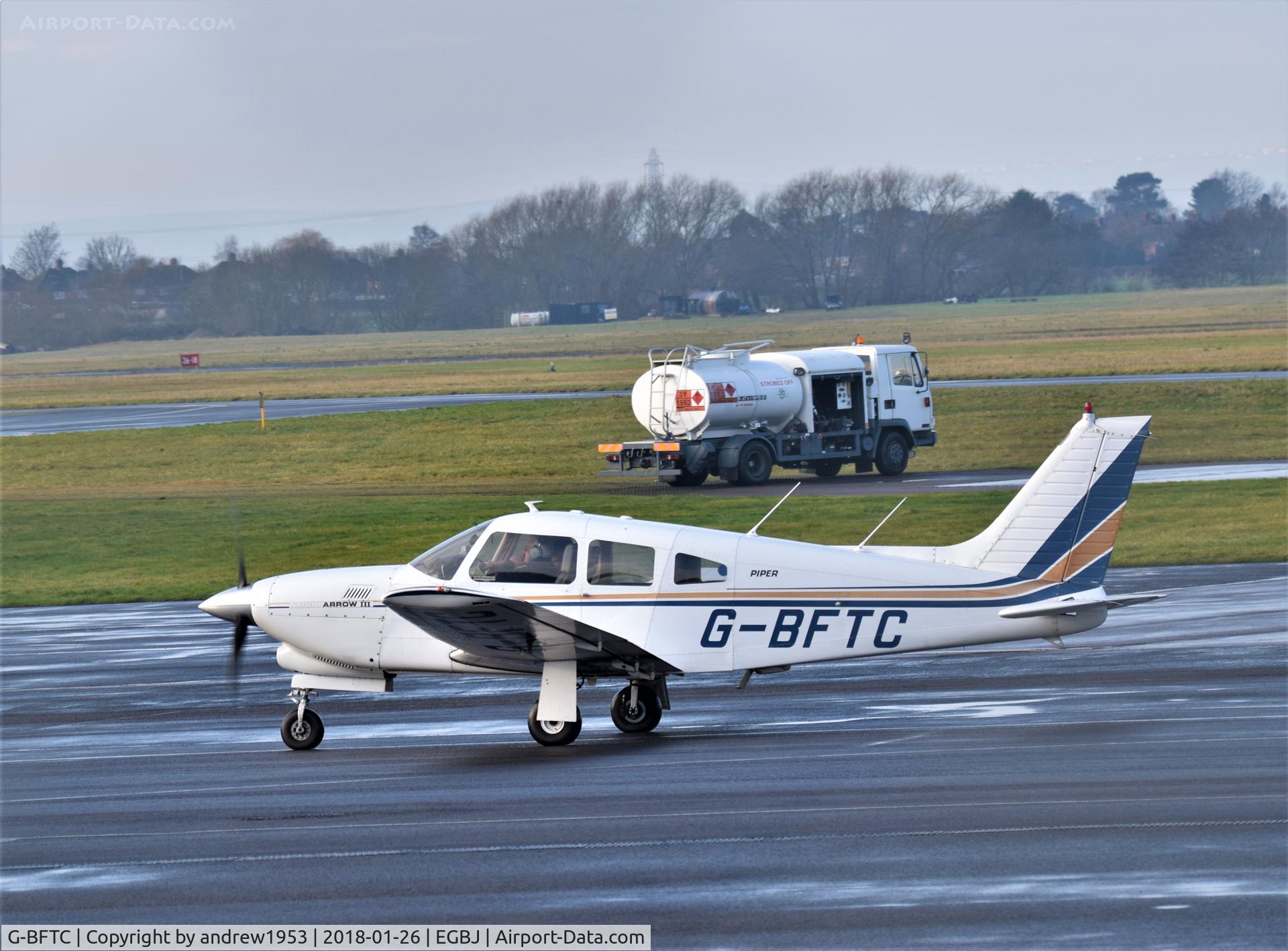 G-BFTC, 1978 Piper PA-28R-201T Cherokee Arrow III C/N 28R-7803197, G-BFTC at Gloucestershire Airport.