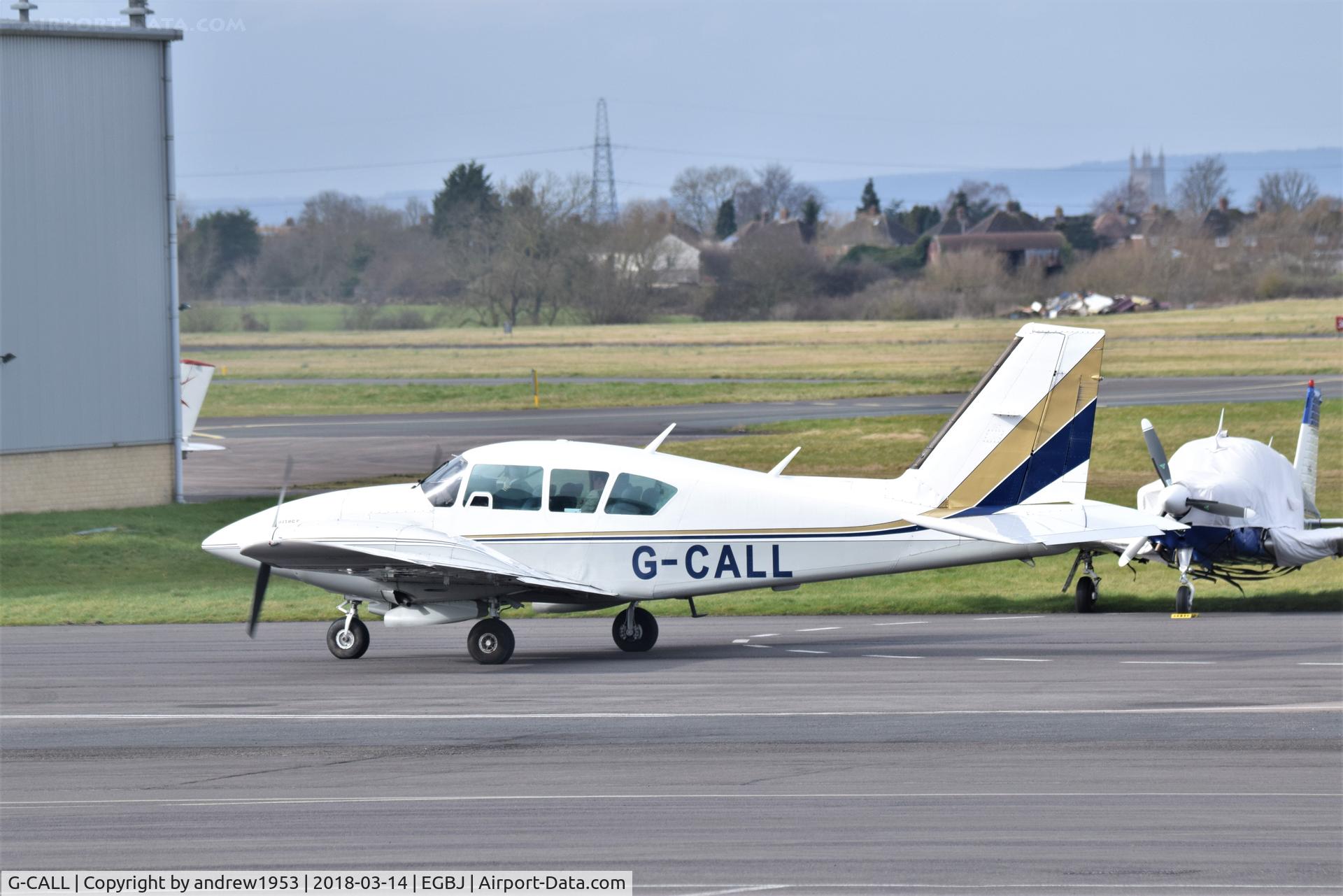 G-CALL, 1977 Piper PA-23-250 Aztec F C/N 27-7754061, G-CALL at Gloucestershire Airport.