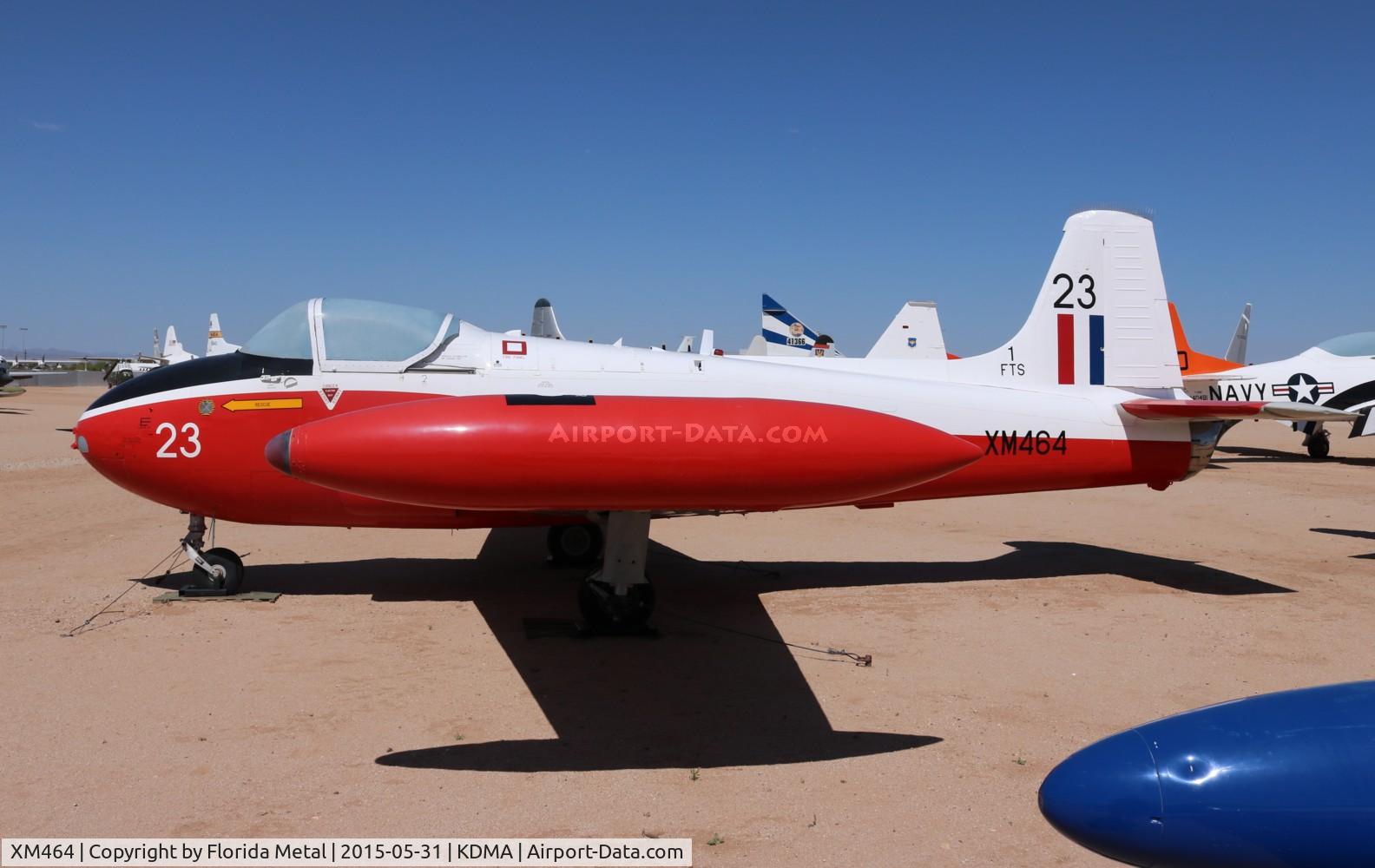 XM464, 1960 Hunting P-84 Jet Provost T.3A C/N PAC/W/9272, PIMA Museum 2015 Provost
