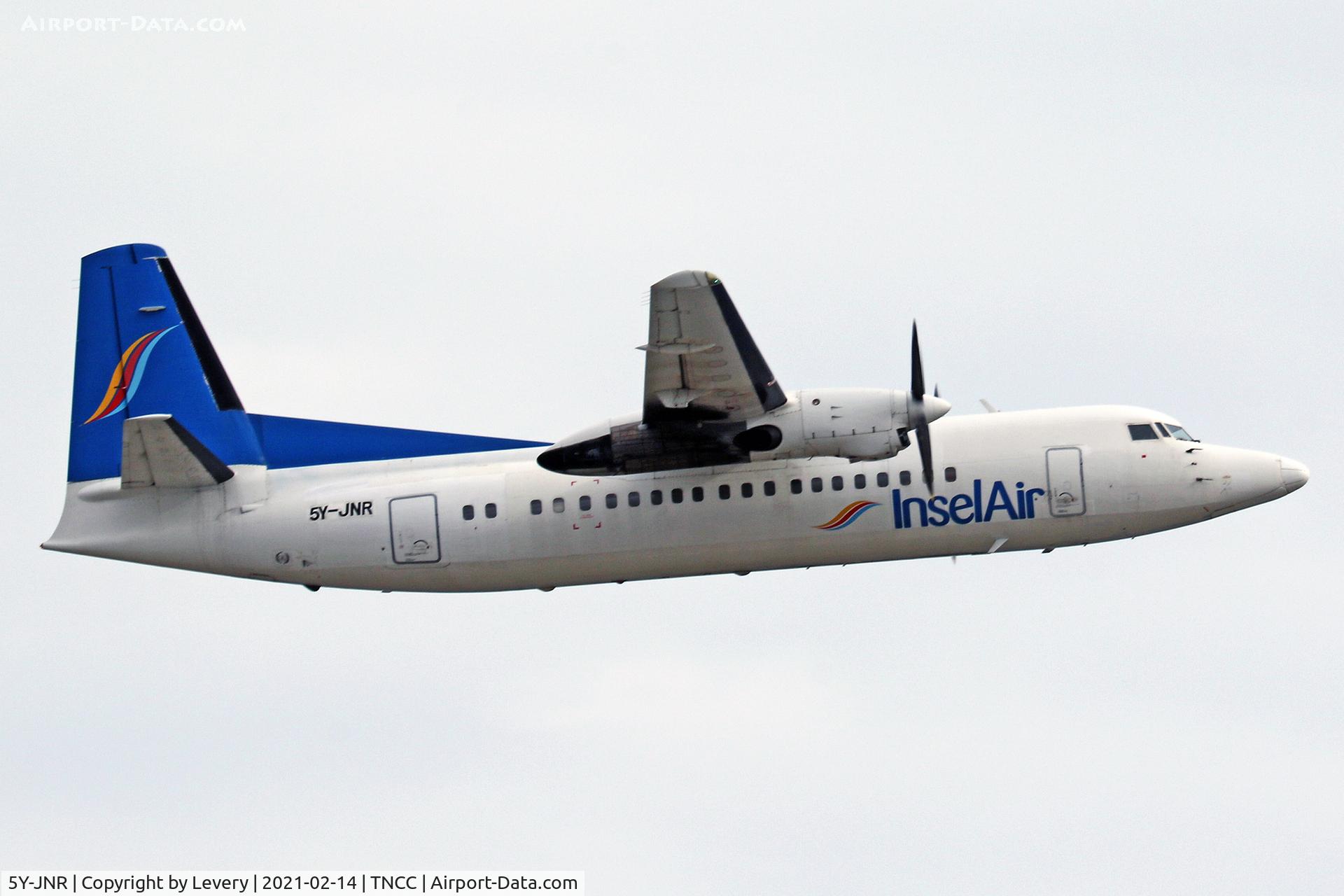 5Y-JNR, 1993 Fokker 50 C/N 20288, Departure to MYGF, then onwards via North America, Canada, Iceland, Europe and Africa.
