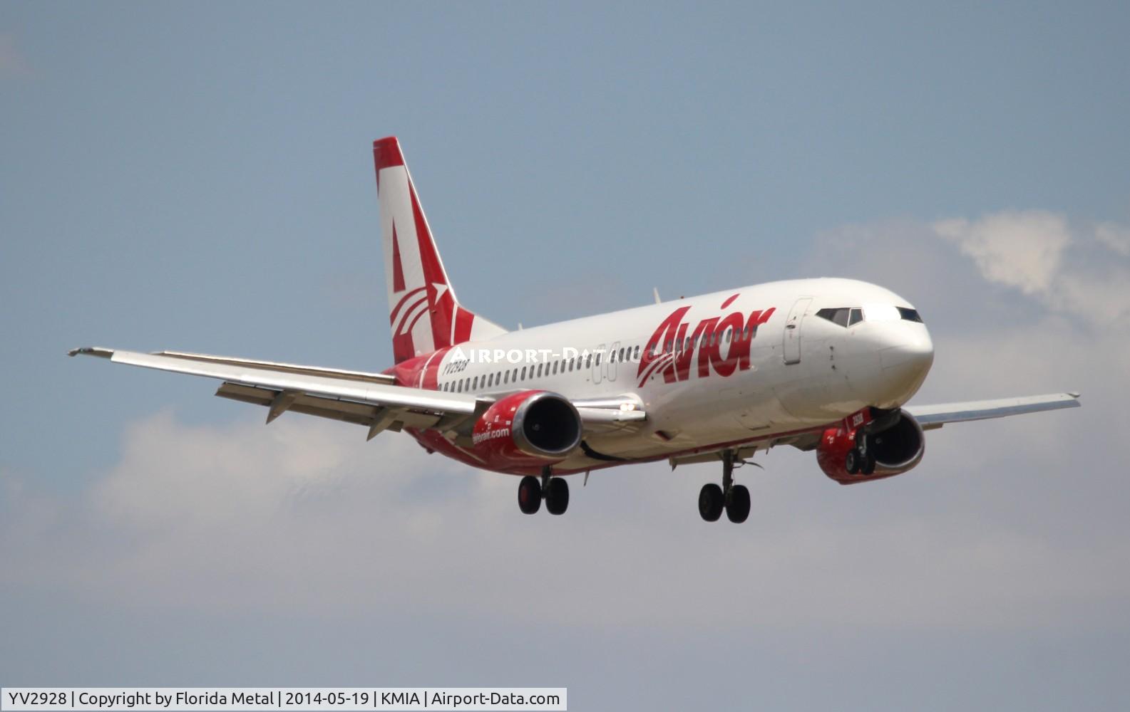 YV2928, 1989 Boeing 737-401 C/N 23885, MIA spotting 2014