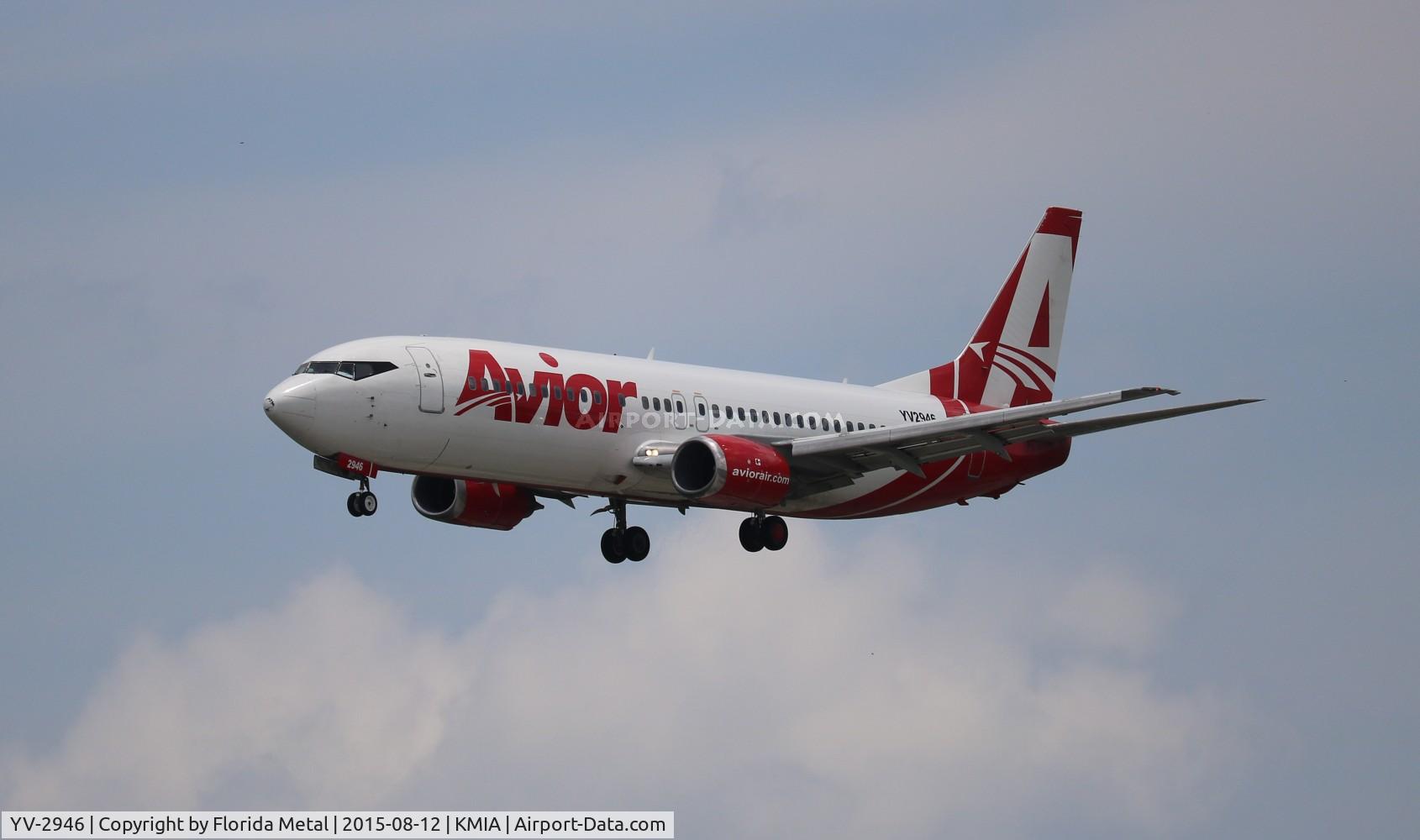 YV-2946, 1989 Boeing 737-401 C/N 23886, MIA spotting 2015