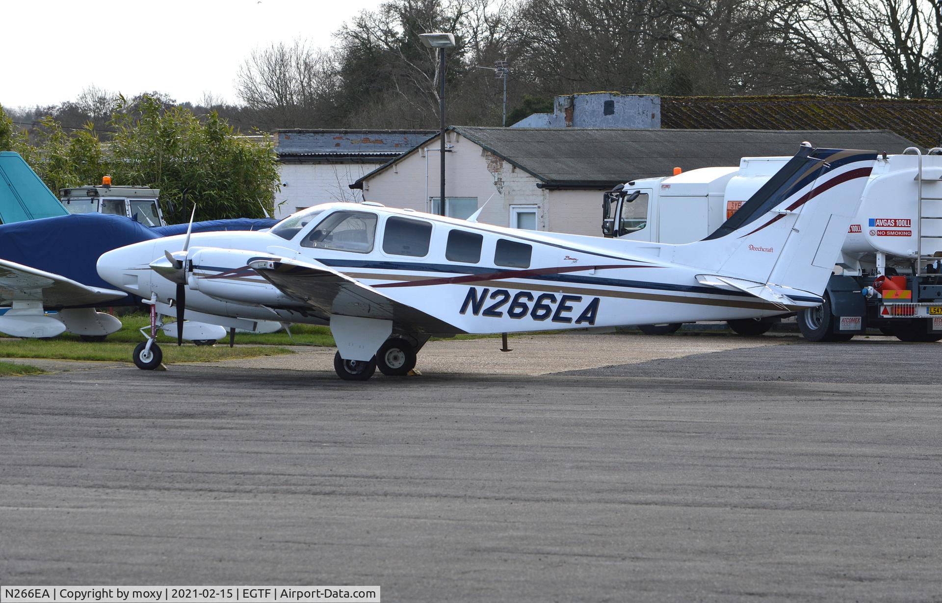 N266EA, Raytheon Aircraft Company 58 C/N TH-2031, Beech 58 Baron at Fairoaks.